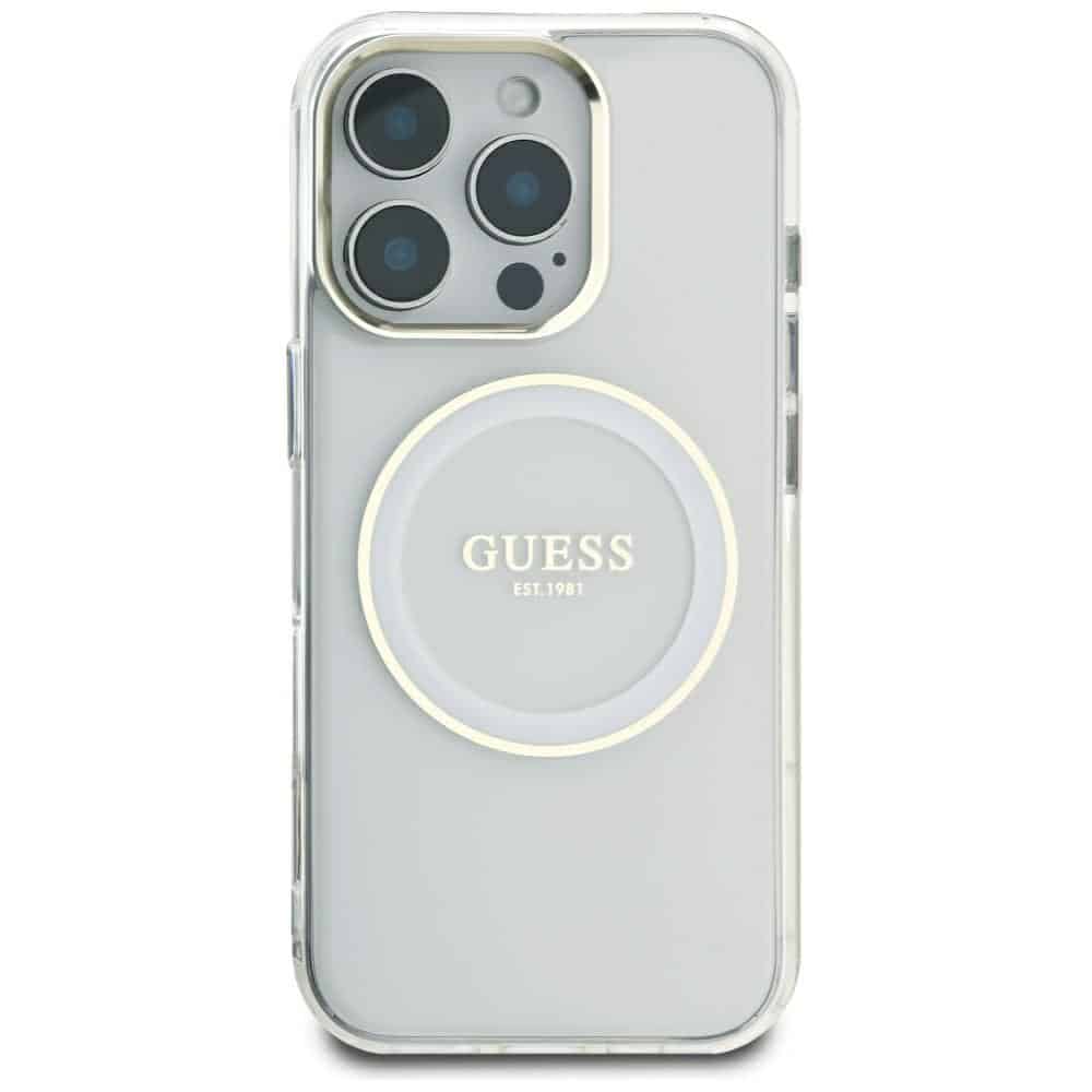 Guess IML Metal Colored Circle Classic Logo MagSafe - θήκη για Apple iPhone 16 Pro Max - Λευκό - Image 3