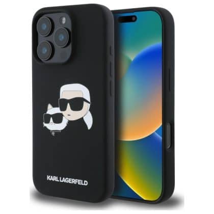 Karl Lagerfeld Silicone Karl & Choupette Head MagSafe - θήκη για Apple iPhone 16 Pro - Μαύρο