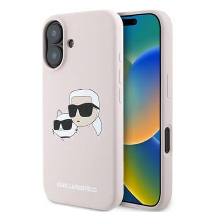 Karl Lagerfeld Silicone - θήκη για Apple iPhone 16 Plus - Ροζ