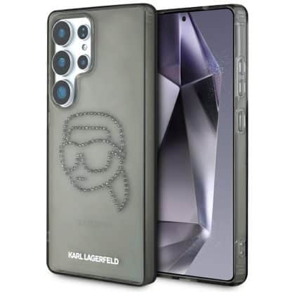 Karl Lagerfeld Rhinestones Karl Head Logo - θήκη για Samsung Galaxy S25 Ultra - Μαύρο