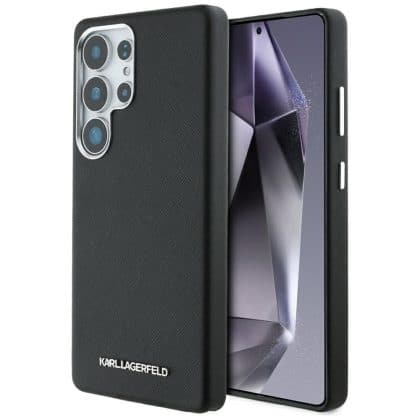 Karl Lagerfeld Saffiano Full Wrapped Elongated Metal Logo MagSafe - θήκη για Samsung Galaxy S25 Ultra - Μαύρο