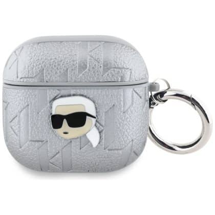 Karl Lagerfeld Monogram Karl Head Case for AirPods 4 Silver