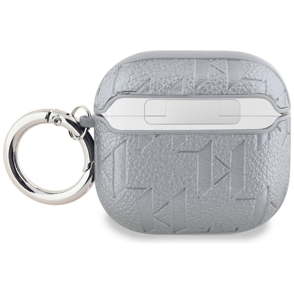 Karl Lagerfeld Monogram Karl Head Case for AirPods 4 Silver - Image 2