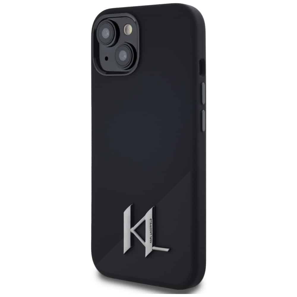 Karl Lagerfeld Silicone Shadow Metal Initial MagSafe - θήκη για Apple iPhone 15 - Μαύρο - Image 2
