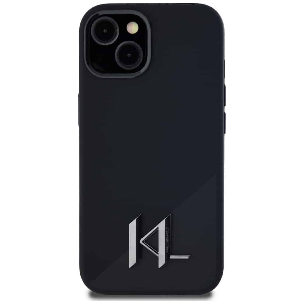 Karl Lagerfeld Silicone Shadow Metal Initial MagSafe - θήκη για Apple iPhone 15 - Μαύρο - Image 3