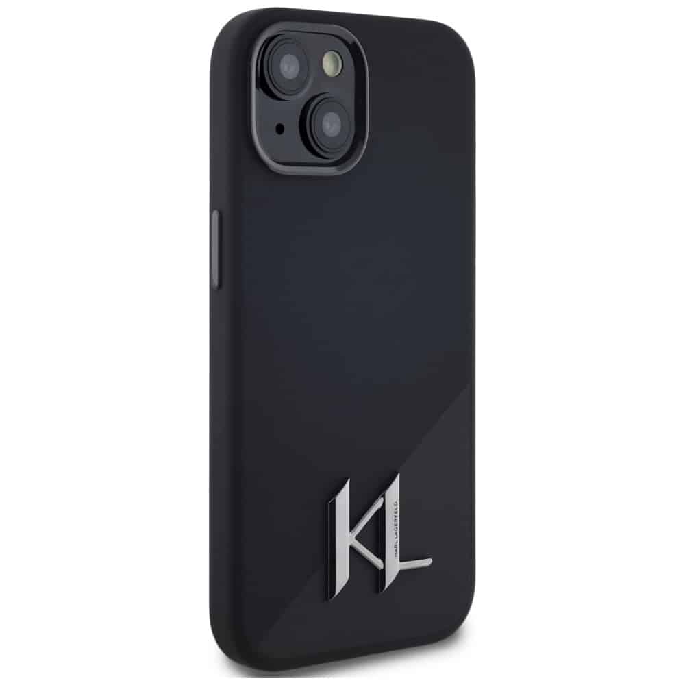 Karl Lagerfeld Silicone Shadow Metal Initial MagSafe - θήκη για Apple iPhone 15 - Μαύρο - Image 4