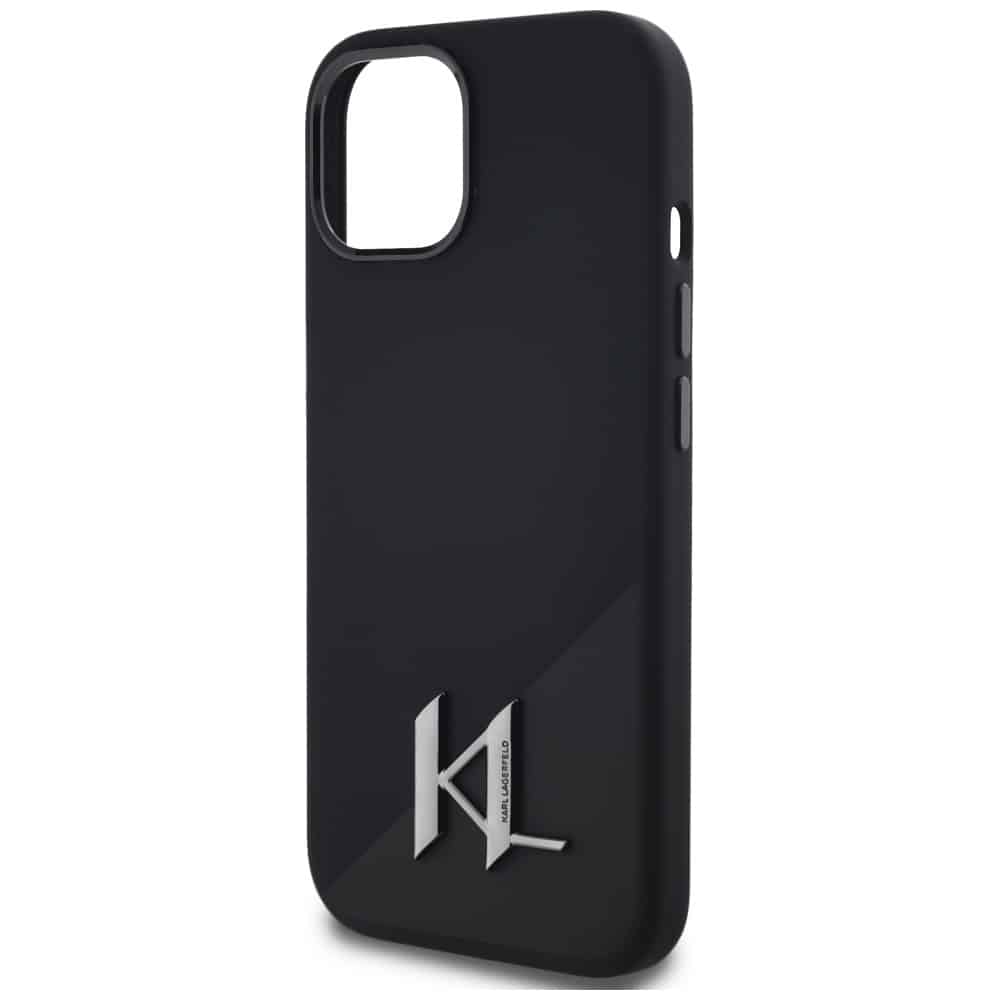 Karl Lagerfeld Silicone Shadow Metal Initial MagSafe - θήκη για Apple iPhone 15 - Μαύρο - Image 6