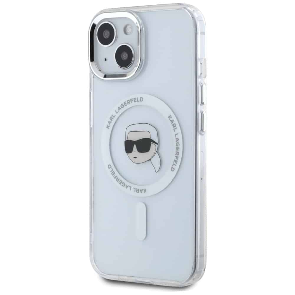 Karl Lagerfeld IML Metal Karl Head MagSafe - θήκη για Apple iPhone 15 - Λευκό - Image 2