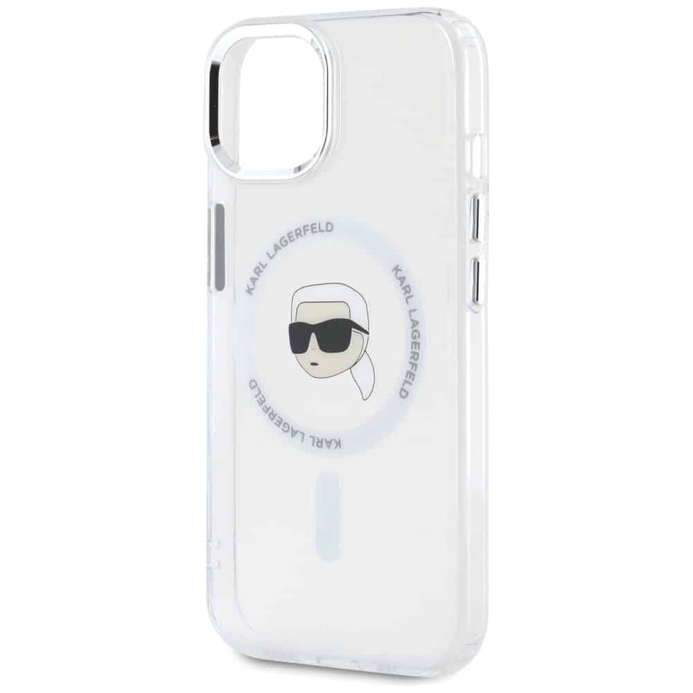 Karl Lagerfeld IML Metal Karl Head MagSafe - θήκη για Apple iPhone 15 Plus - Λευκό - Image 6