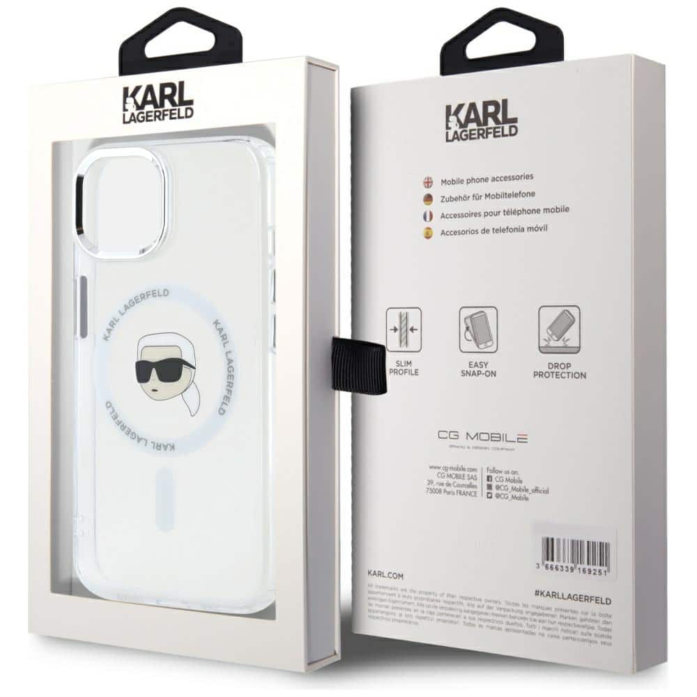Karl Lagerfeld IML Metal Karl Head MagSafe - θήκη για Apple iPhone 15 Plus - Λευκό - Image 8