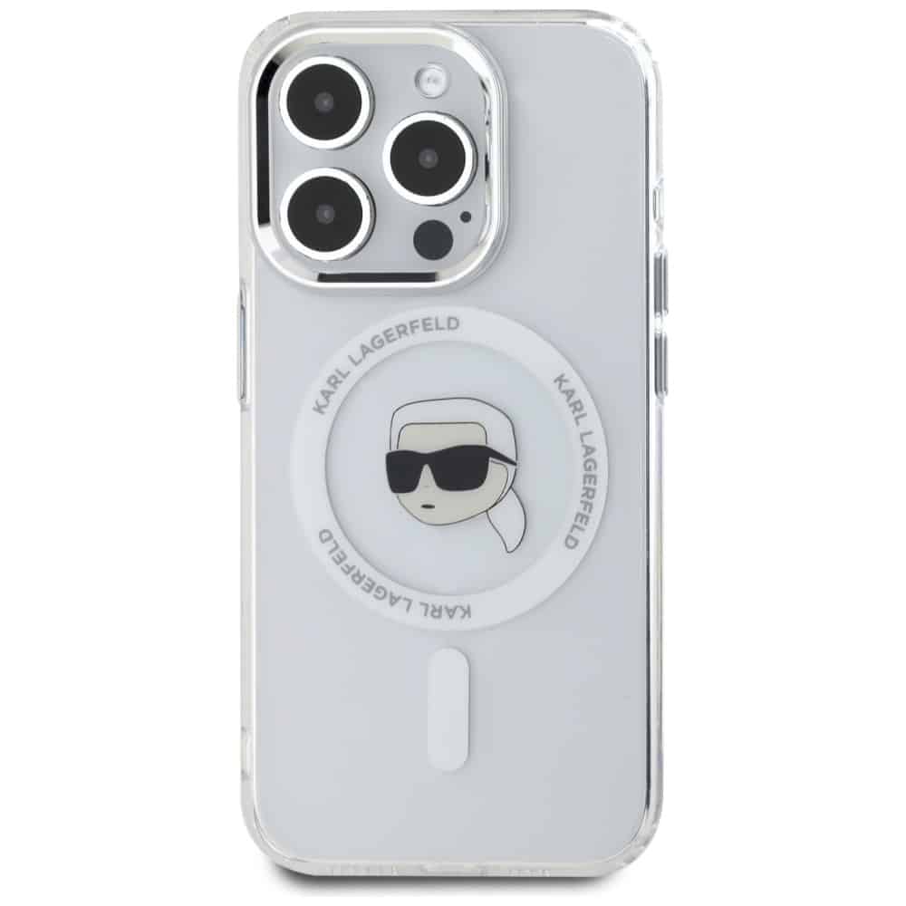 Karl Lagerfeld IML Metal Karl Head MagSafe - θήκη για Apple iPhone 15 Pro Max - Λευκό - Image 3