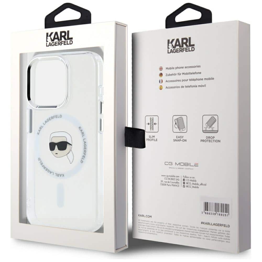 Karl Lagerfeld IML Metal Karl Head MagSafe - θήκη για Apple iPhone 15 Pro Max - Λευκό - Image 8