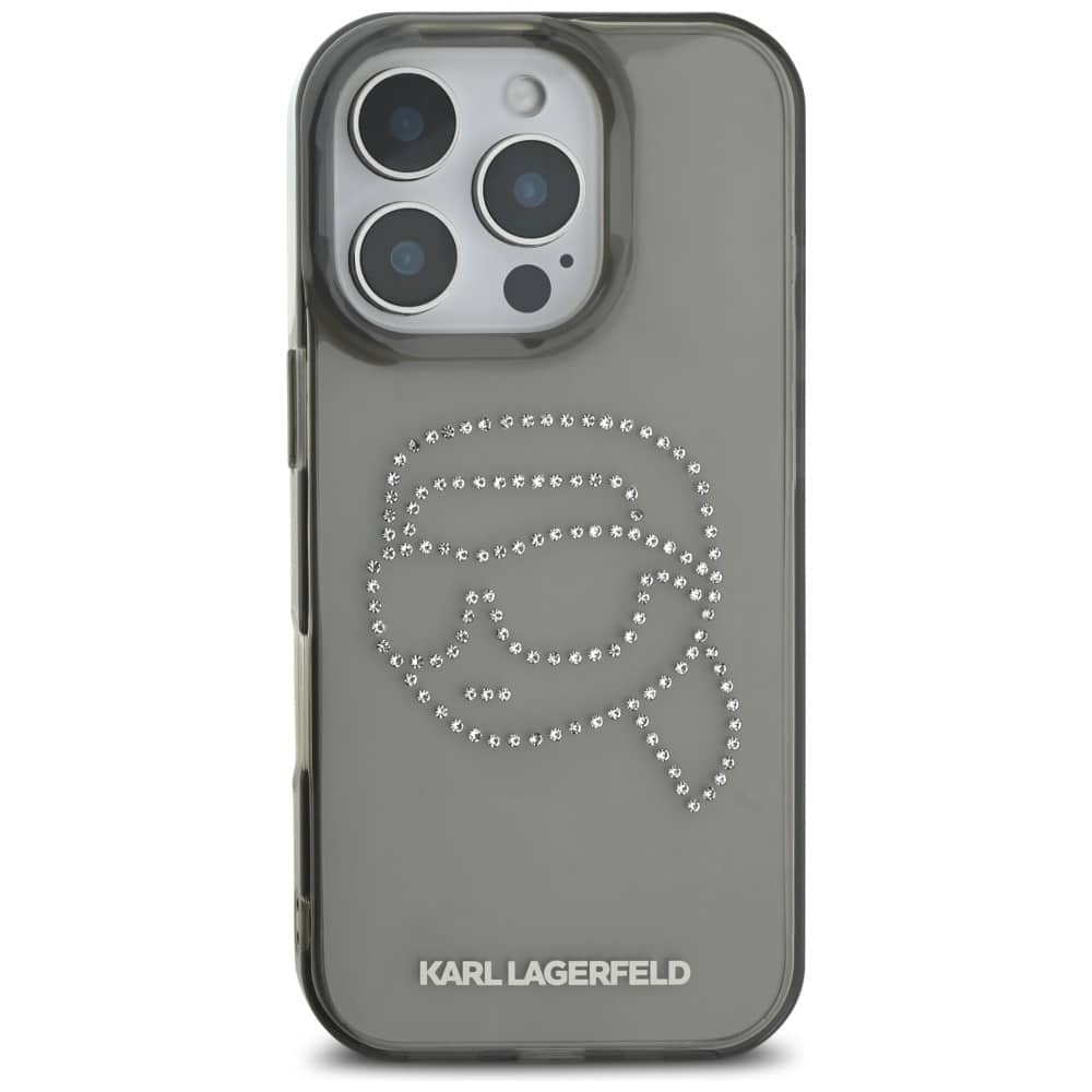 Karl Lagerfeld Rhinestones Karl Head - θήκη για Apple iPhone 16 Pro - Μαύρο - Image 3