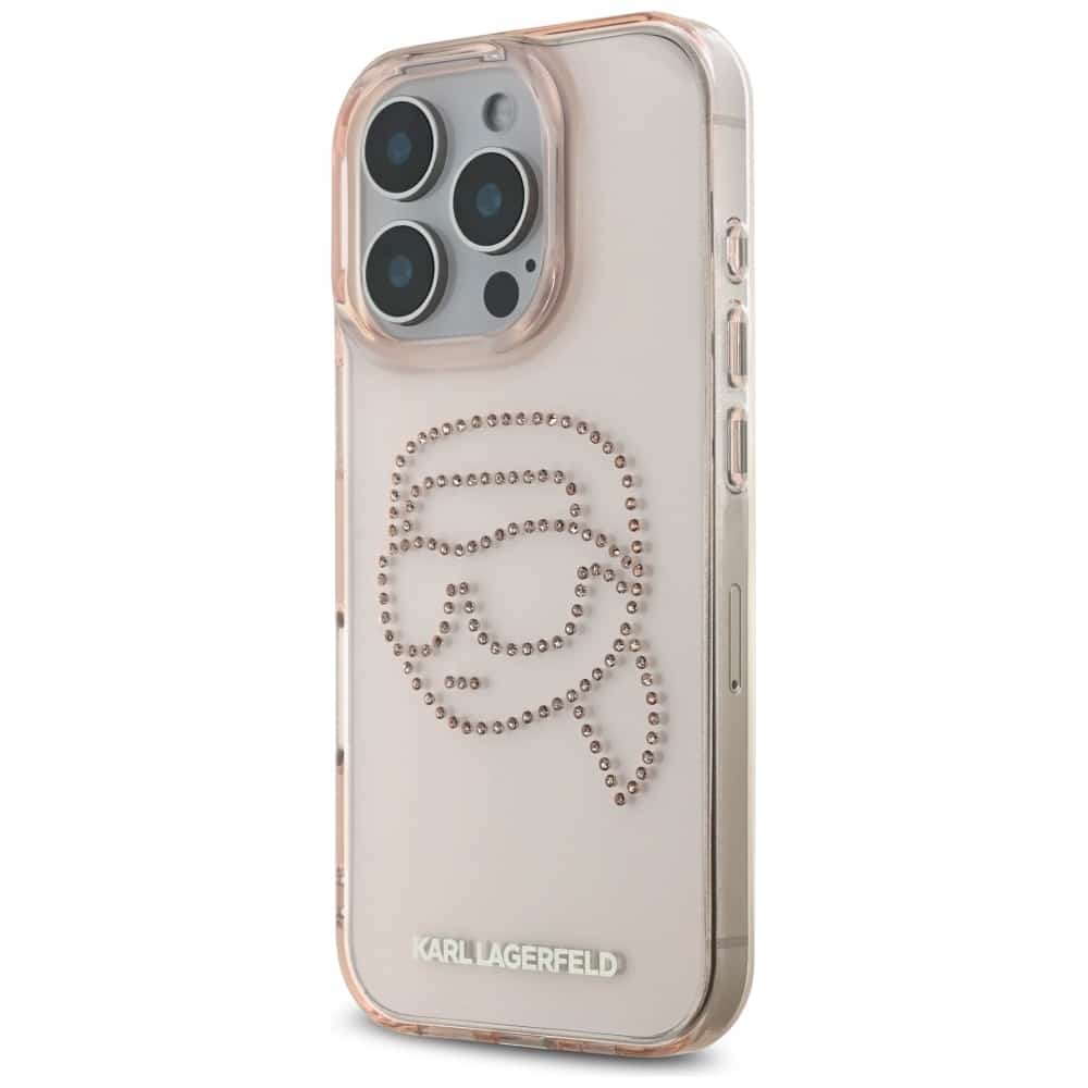 Karl Lagerfeld Rhinestones Karl Head - θήκη για Apple iPhone 16 Pro - Ροζ - Image 2