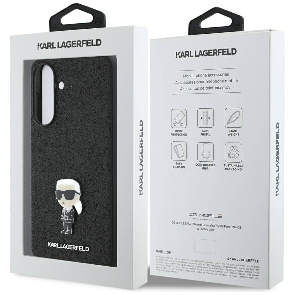 Karl Lagerfeld Fixed Glitter Ikonik Logo Metal Pin - θήκη για Samsung Galaxy A36 - Μαύρο - Image 7