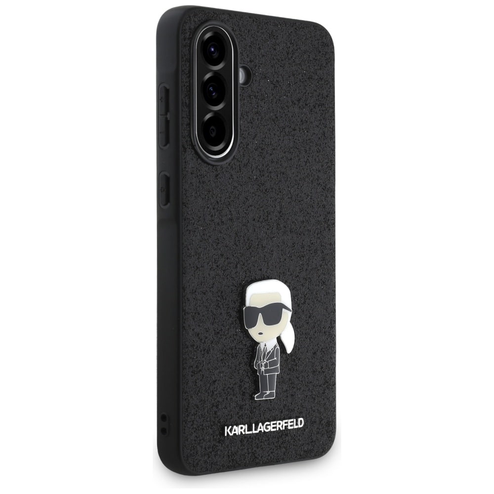 Karl Lagerfeld Fixed Glitter Ikonik Logo Metal Pin - θήκη για Samsung Galaxy A56 - Μαύρο - Image 3