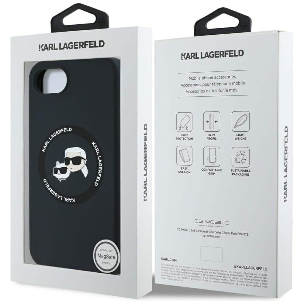 Karl Lagerfeld Silicone Karl&Choupette Heads MagSafe - θήκη για Apple iPhone 16e - Μαύρο - Image 8