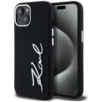 Karl Lagerfeld Silicone - θήκη για Apple iPhone 15 - Μαύρο