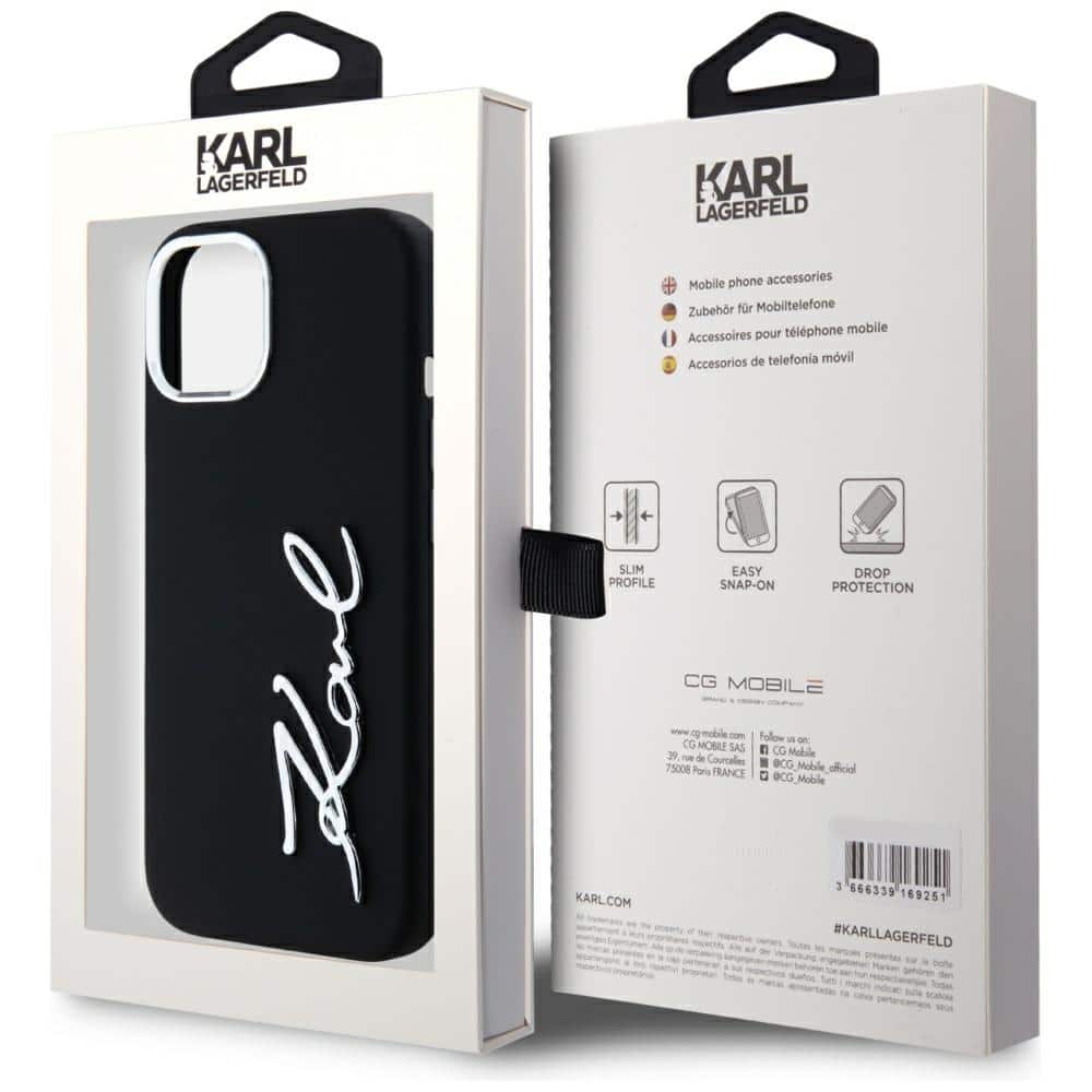 Karl Lagerfeld Silicone - θήκη για Apple iPhone 15 - Μαύρο - Image 8