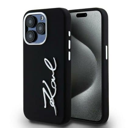 Karl Lagerfeld Silicone - θήκη για Apple iPhone 15 Pro Max - Μαύρο