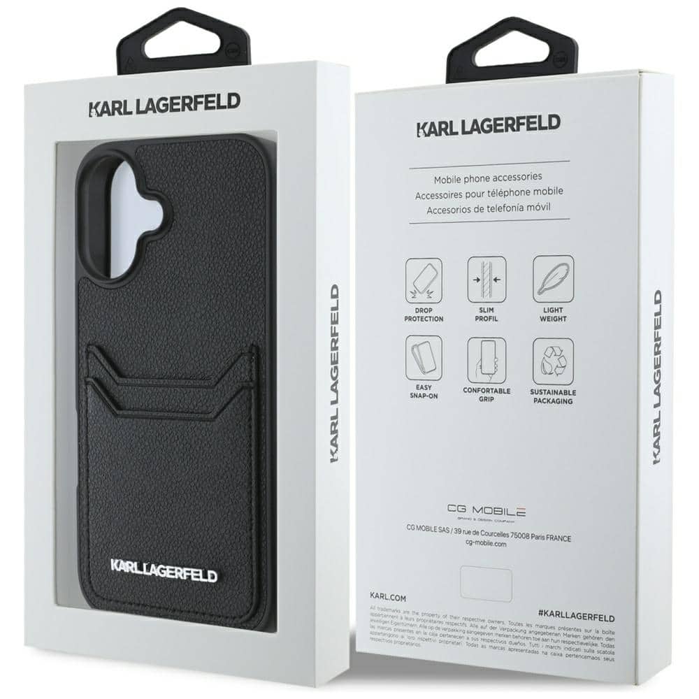 Karl Lagerfeld HC Grained - θήκη για Apple iPhone 16 - Μαύρο - Image 8