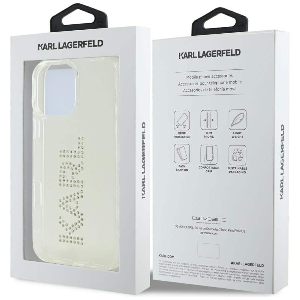 Karl Lagerfeld IML Rhinestones Logo - θήκη για Apple iPhone 16 Pro - Διάφανο - Image 8