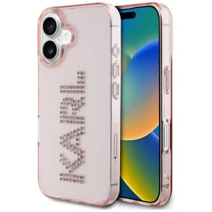 Karl Lagerfeld IML Rhinestones Logo - θήκη για Apple iPhone 16 - Ροζ