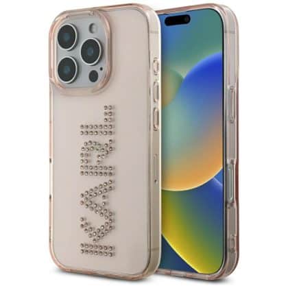 Karl Lagerfeld IML Rhinestones Logo - θήκη για Apple iPhone 16 Pro - Ροζ