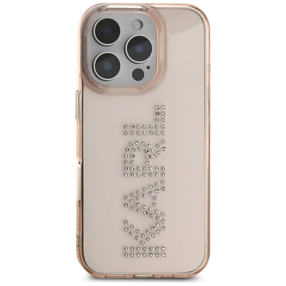 Karl Lagerfeld IML Rhinestones Logo - θήκη για Apple iPhone 16 Pro Max - Ροζ - Image 3