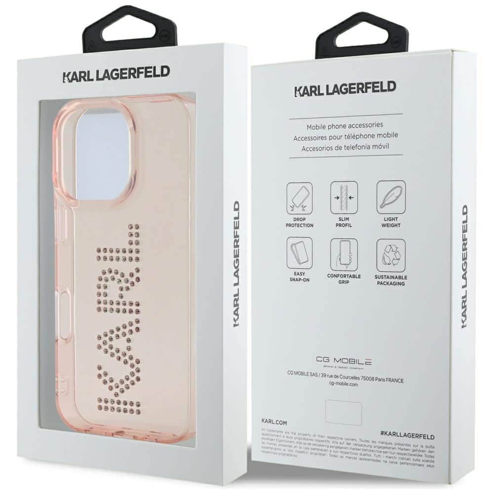 Karl Lagerfeld IML Rhinestones Logo - θήκη για Apple iPhone 16 Pro Max - Ροζ - Image 8