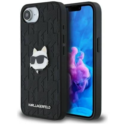 Karl Lagerfeld Monogram Choupette Head Pin - θήκη για Apple iPhone 16e - Μαύρο