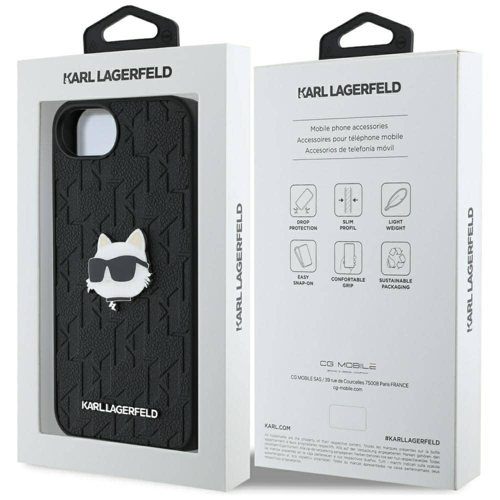 Karl Lagerfeld Monogram Choupette Head Pin - θήκη για Apple iPhone 16e - Μαύρο - Image 8