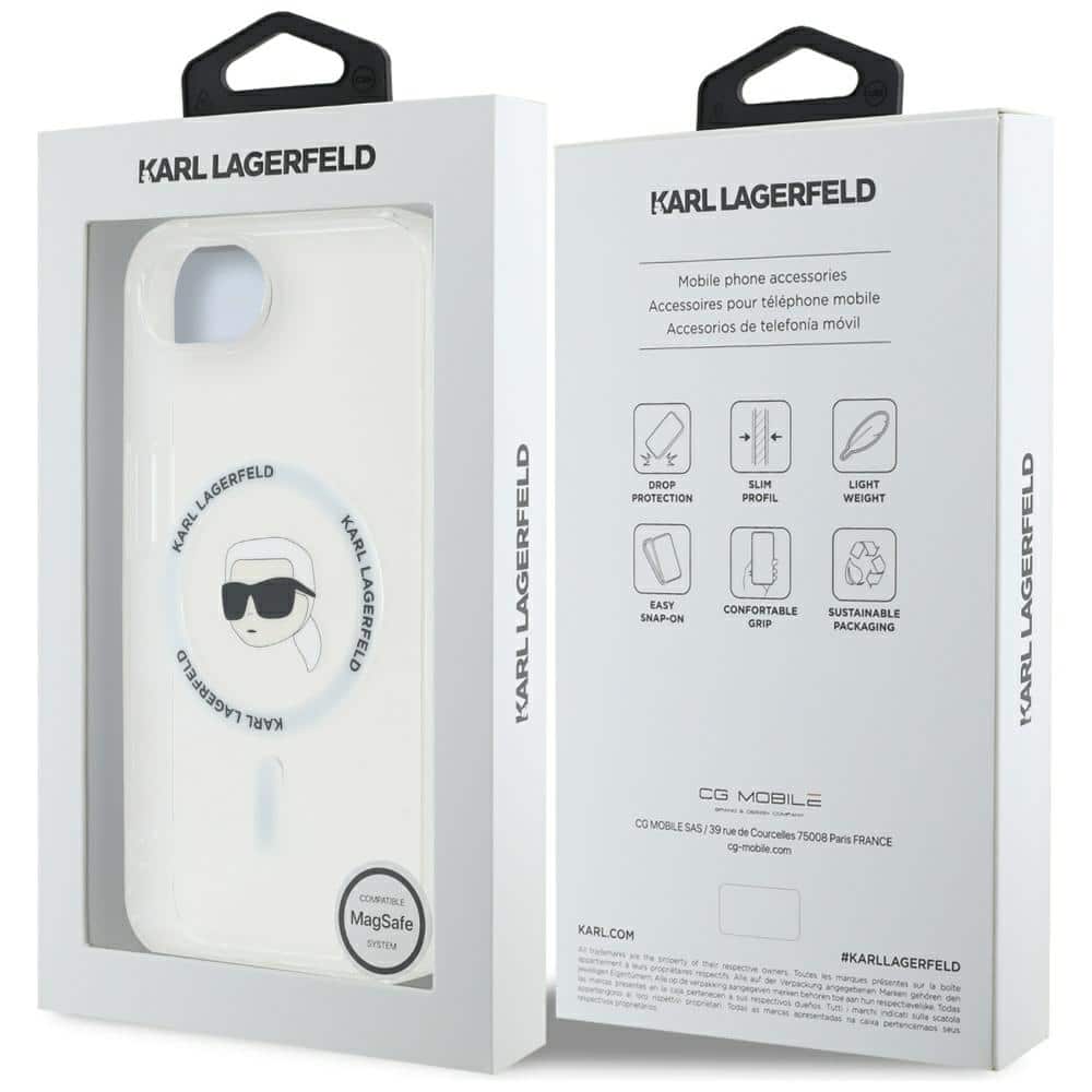 Karl Lagerfeld IML Metal Karl Head MagSafe - θήκη για Apple iPhone 16e - Λευκό - Image 8