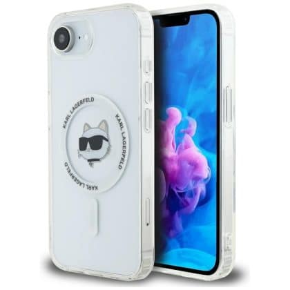 Karl Lagerfeld IML Metal Choupette Head MagSafe - θήκη για Apple iPhone 16e - Λευκό