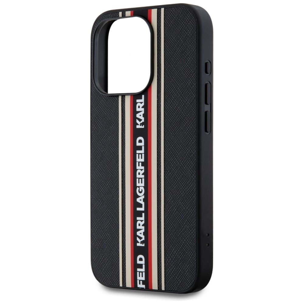 Karl Lagerfeld Saffiano Athleisure Stripes Cord - θήκη για Apple iPhone 15 Pro Max - Κόκκινο - Image 5