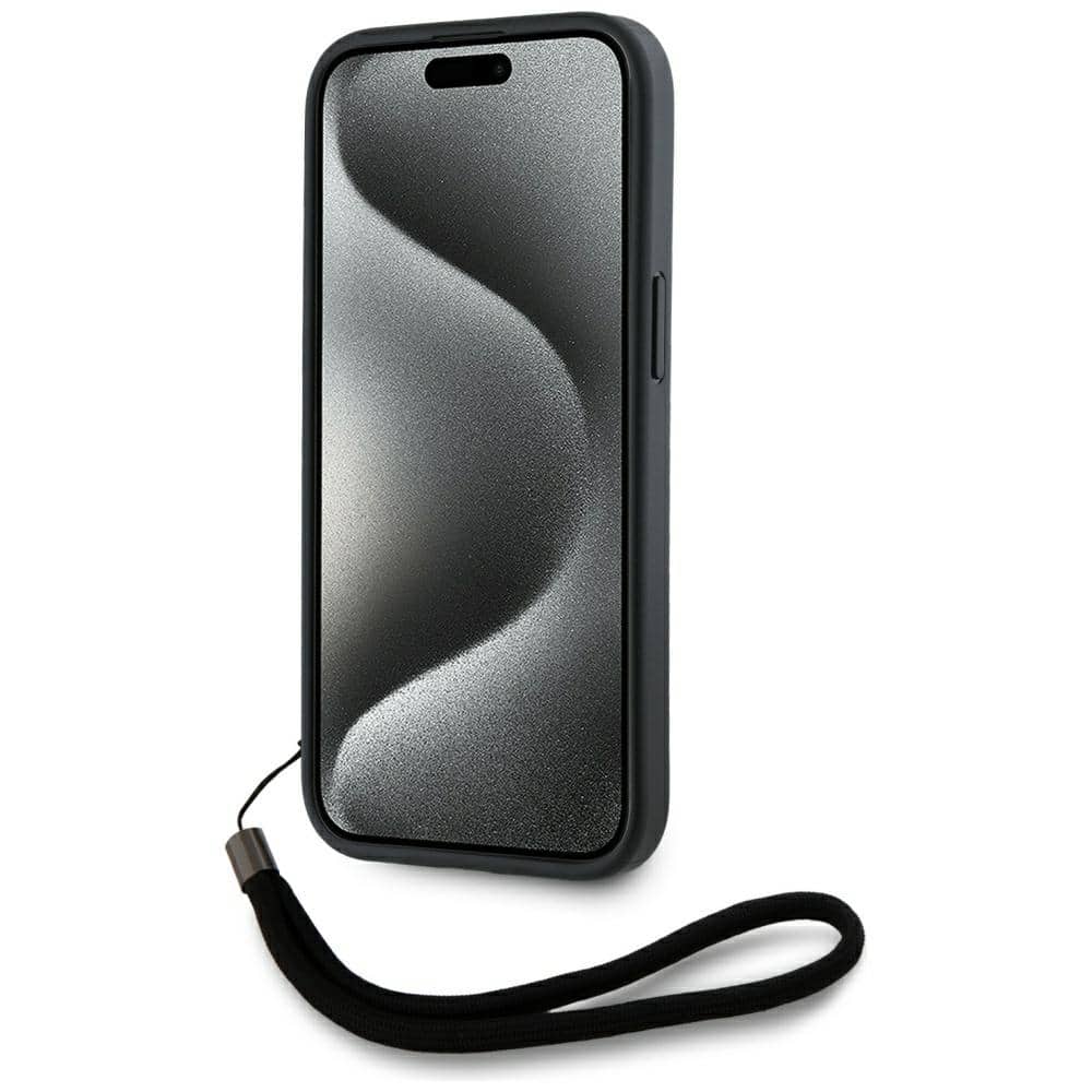 Karl Lagerfeld Saffiano Athleisure Stripes Cord - θήκη για Apple iPhone 15 Pro - Ροζ - Image 4