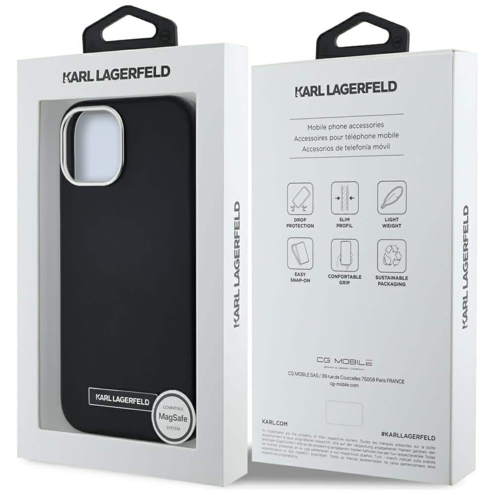 Karl Lagerfeld FW Metal Plate MagSafe - θήκη για Apple iPhone 15 - Μαύρο - Image 8