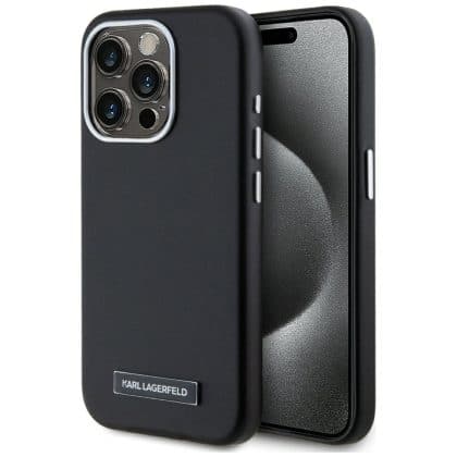 Karl Lagerfeld FW Metal Plate MagSafe - θήκη για Apple iPhone 15 Pro - Μαύρο