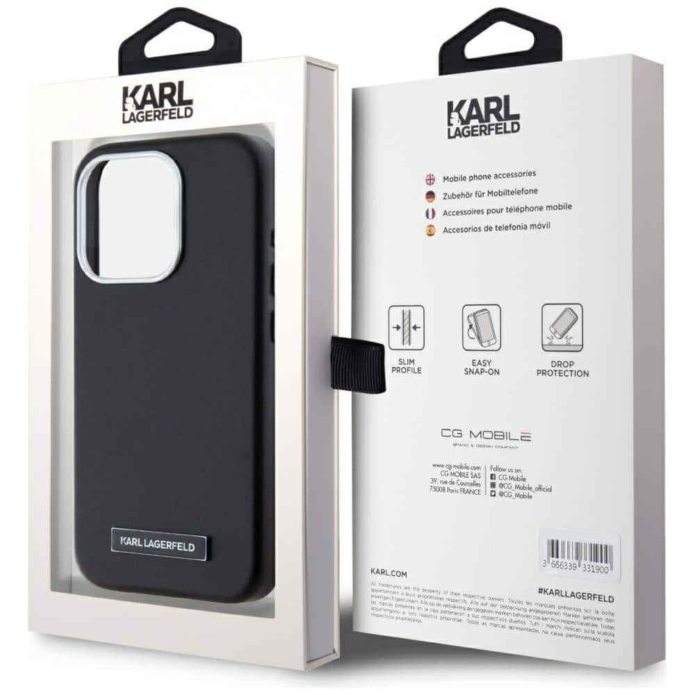 Karl Lagerfeld FW Metal Plate MagSafe - θήκη για Apple iPhone 15 Pro Max - Μαύρο - Image 8