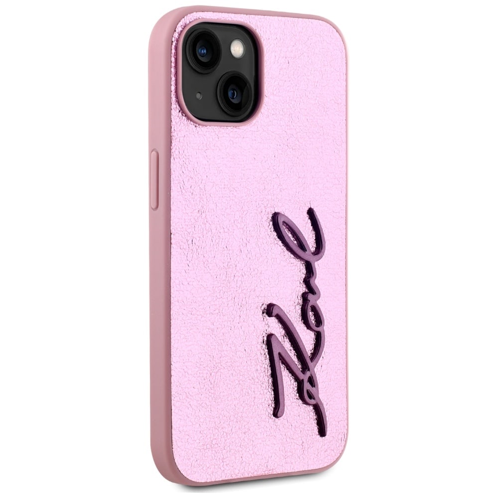 Karl Lagerfeld Metal Signature - θήκη για Apple iPhone 15 - Ροζ - Image 4