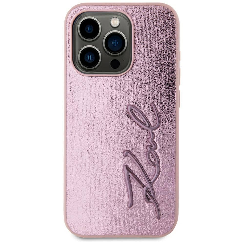 Karl Lagerfeld Metal Signature - θήκη για Apple iPhone 15 Pro Max - Ροζ - Image 3