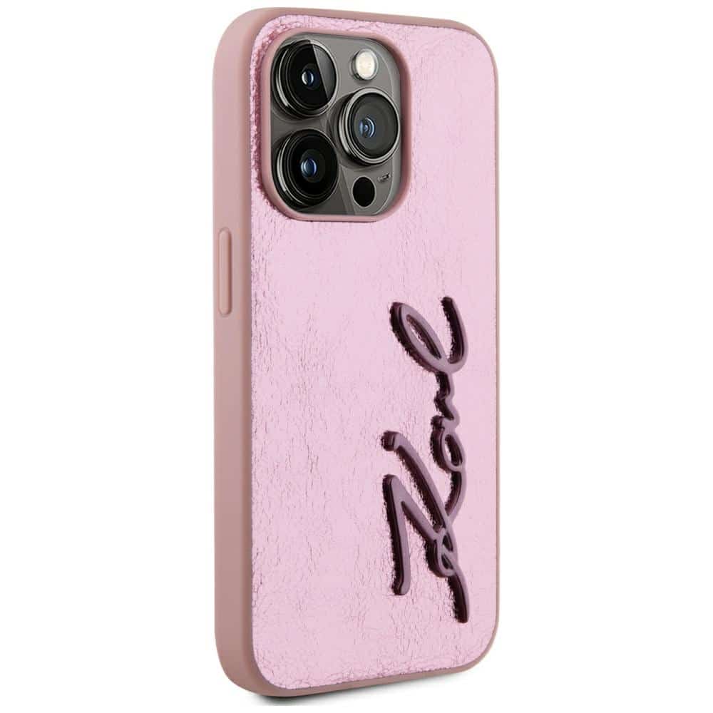 Karl Lagerfeld Metal Signature - θήκη για Apple iPhone 15 Pro Max - Ροζ - Image 4