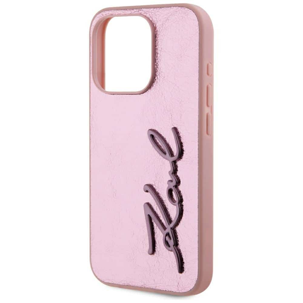 Karl Lagerfeld Metal Signature - θήκη για Apple iPhone 15 Pro Max - Ροζ - Image 6