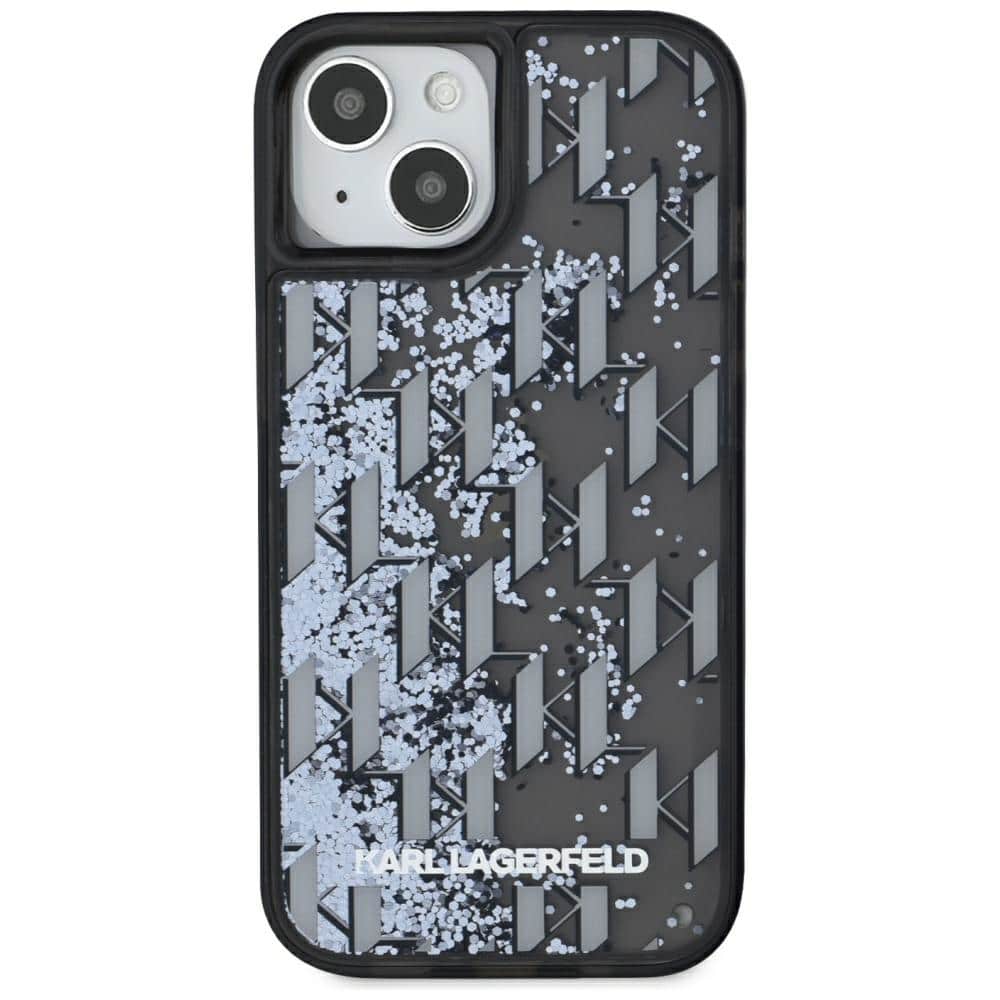 Karl Lagerfeld Liquide Glitter Monogram Gradient - θήκη για Apple iPhone 15 - Μαύρο - Image 3