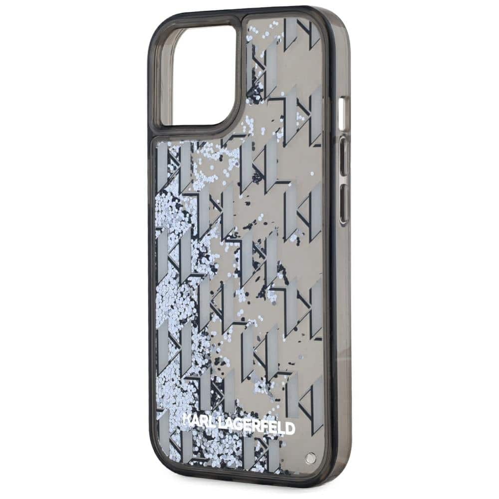 Karl Lagerfeld Liquide Glitter Monogram Gradient - θήκη για Apple iPhone 15 - Μαύρο - Image 6