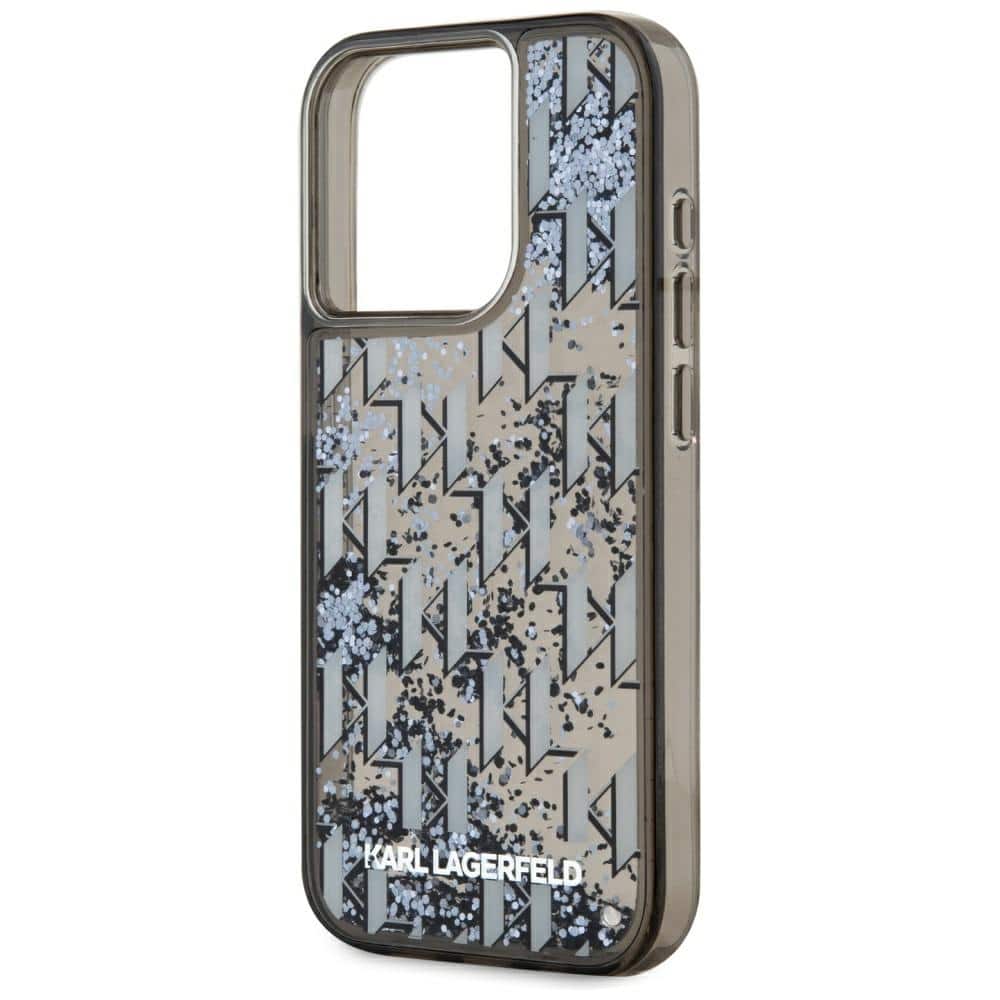 Karl Lagerfeld Liquide Glitter Monogram Gradient - θήκη για Apple iPhone 15 Pro - Μαύρο - Image 6