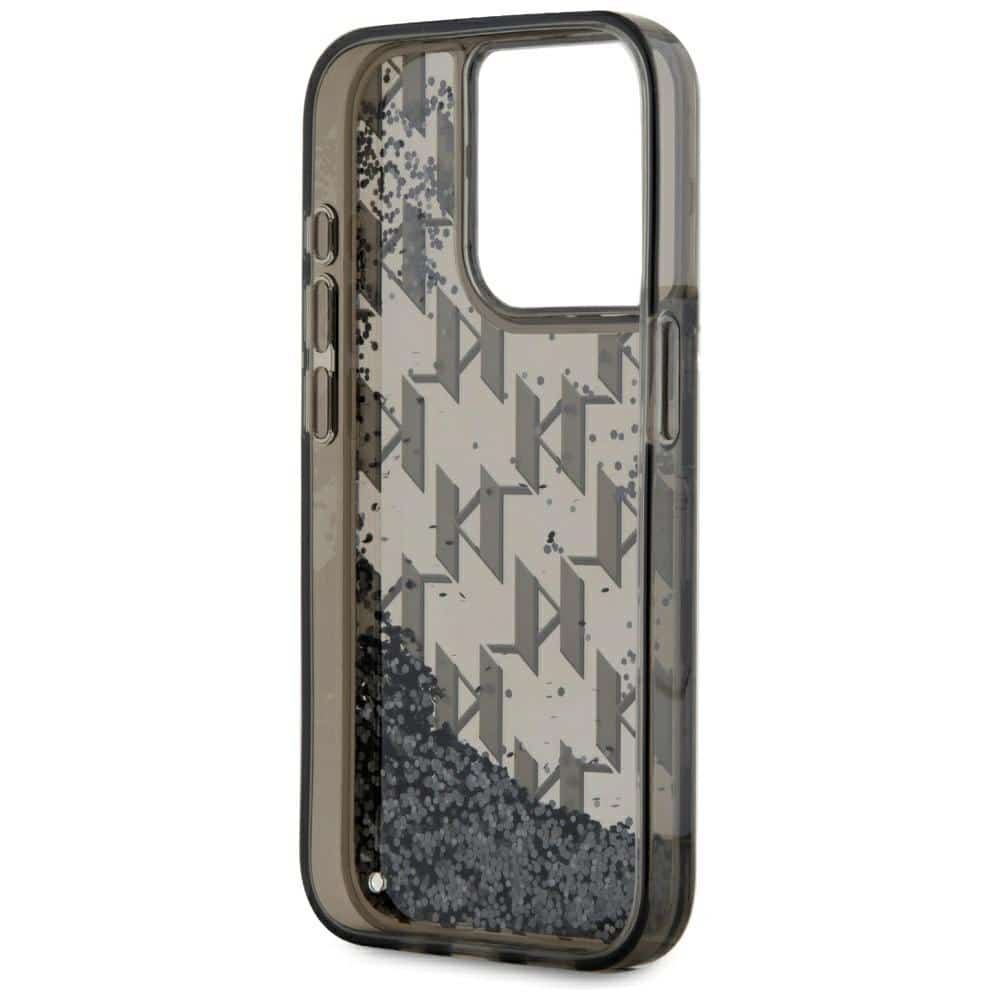 Karl Lagerfeld Liquide Glitter Monogram Gradient - θήκη για Apple iPhone 15 Pro - Μαύρο - Image 7