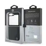 Mercedes Leather Wood Imitation MagSafe - θήκη για Samsung Galaxy Z Flip6 - Μαύρο - Image 8