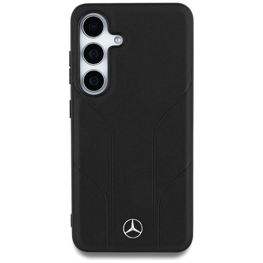 Mercedes Leather Debossed Lines - θήκη για Samsung Galaxy S25+ - Μαύρο - Image 3