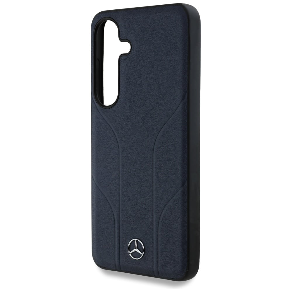 Mercedes Leather Debossed Lines - θήκη για Samsung Galaxy S25 - Μπλε - Image 6